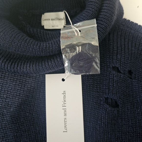 Lovers & Friends Wool Blend Distressed Keeney Sweater Dress Grunge Long Sleeve S - Picture 4 of 8